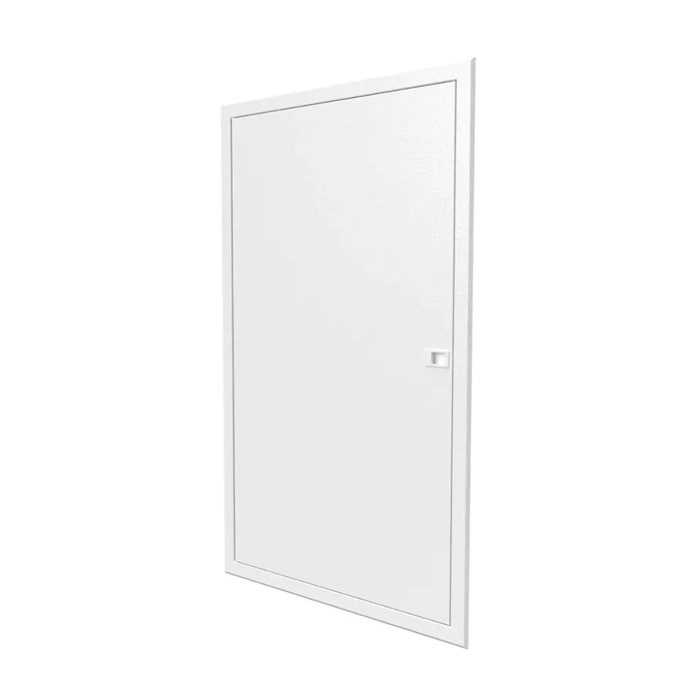Porte Affleurante pour bac d'encastrement BTT4 - 2x13 modules ATOLE - Blanc - H. hors-tout 946 mm