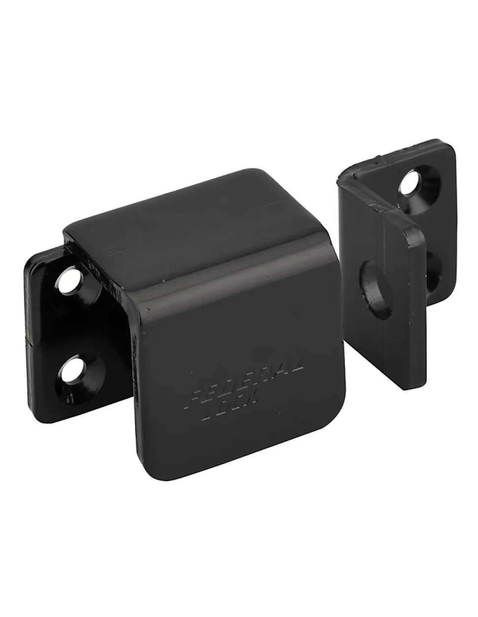 Porte-cadenas renforcé à recouvrement, gauche, acier, protection pour fermeture, noir - THIRARD