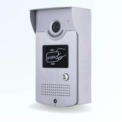 Portier interphone vidéo cards 4 fils - 1 écran blanc - avec lecteur de badge
