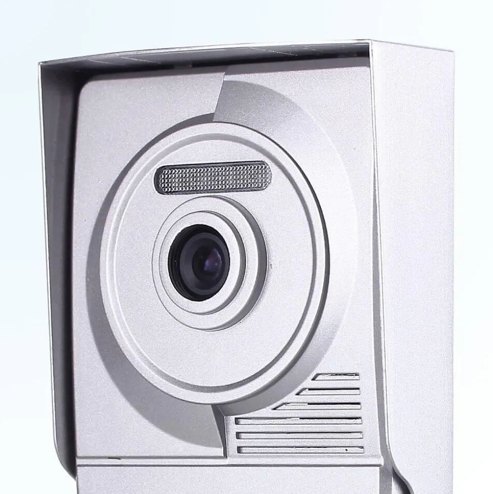 Portier interphone vidéo classic 4 fils - 1 appartement - 2 écrans noirs 7" - avec mémoire photos - avec lecteur de badge