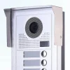 Portier interphone vidéo modern 2 fils - 2 appartements - 2 écrans noirs - avec lecteur de badge