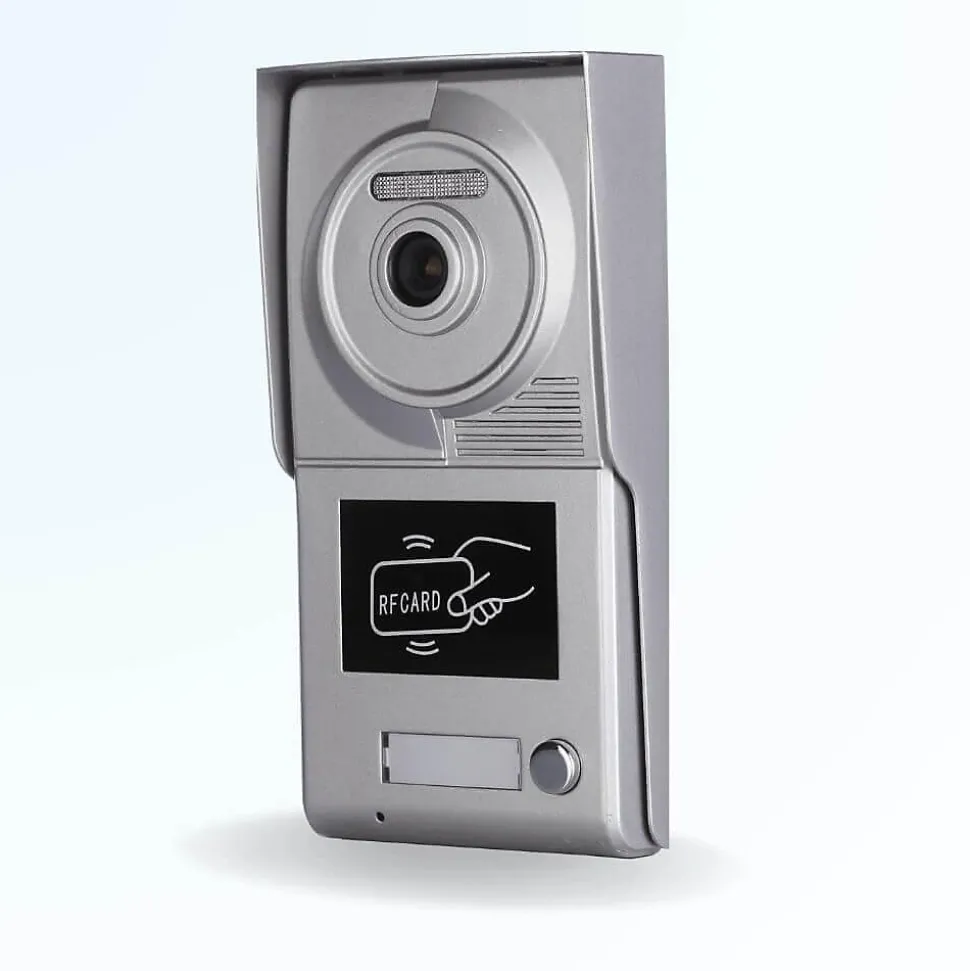 Portier interphone vidéo neo 2 fils - 1 appartement - 1 écran noir - avec lecteur de badge
