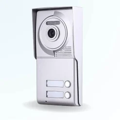 Portier interphone vidéo neo 2 fils - 2 appartements - 2 écrans noirs
