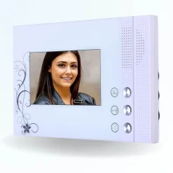 Portier interphone vidéo pili 4 fils - 1 écran blanc