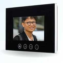 Portier interphone vidéo pino 4 fils - 1 écran noir 7" - avec mémoire photos