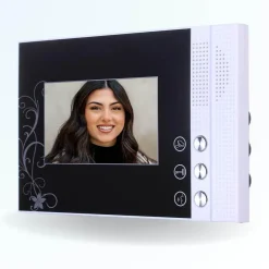 Portier interphone vidéo pino 4 fils - 1 écran noir