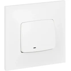 Poussoir lumineux Legrand Neptune plastique blanc
