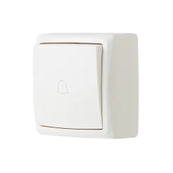 Poussoir porte-étiquette monobloc en saillie Jacobsen Sigurd blanc complet