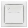 Poussoir simple avec porte étiquette Legrand complet blanc