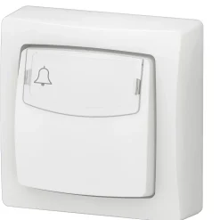 Poussoir simple avec porte étiquette Legrand complet blanc