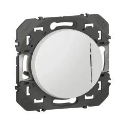 Poussoir simple avec voyant lumineux Legrand Dooxie blanc