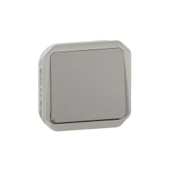 Poussoir simple Legrand Plexo™ gris composable
