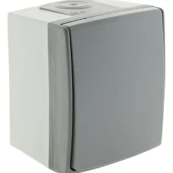 Poussoir étanche Diall Mastic gris et blanc