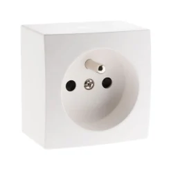 Prise 16A 2P+T en saillie - blanc - Presto - Zenitech