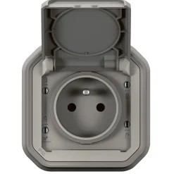 Prise avec clapet Legrand Plexo gris à griffes