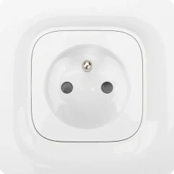 Prise avec terre Jacobsen Kennet blanc complet