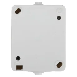 Prise avec terre étanche en saillie gris complet - H 7,6 cm / L 5,5 cm / P 4,3 cm