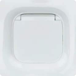 Prise avec terre étanche Jacobsen Kennet blanc complet