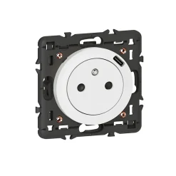 Prise Céliane + 1 prise USB-C Legrand bloc blanc