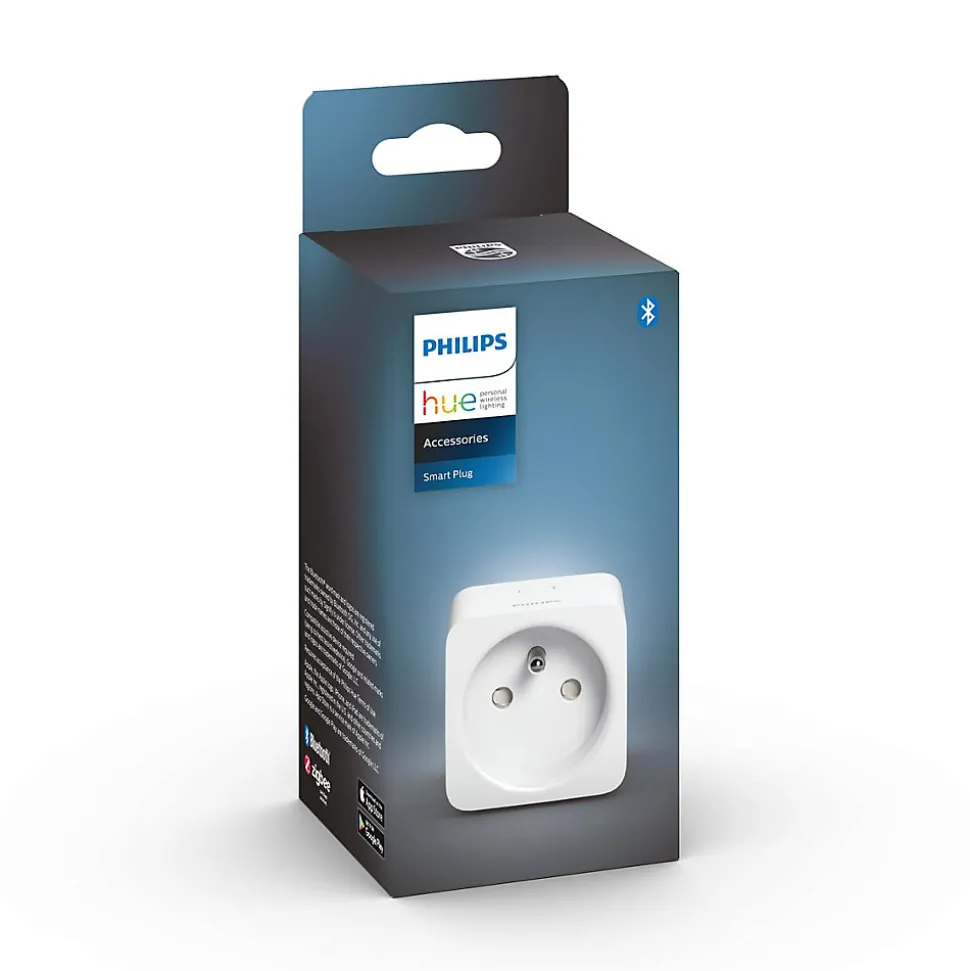 Prise connecté Bluetooth Philips Hue contrôle intelligent IP20 8,1 x 5,1 x 5,1 cm blanc