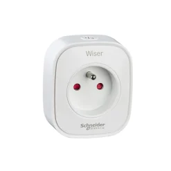 Prise connectée et répéteur Schneider Electric Wiser blanc