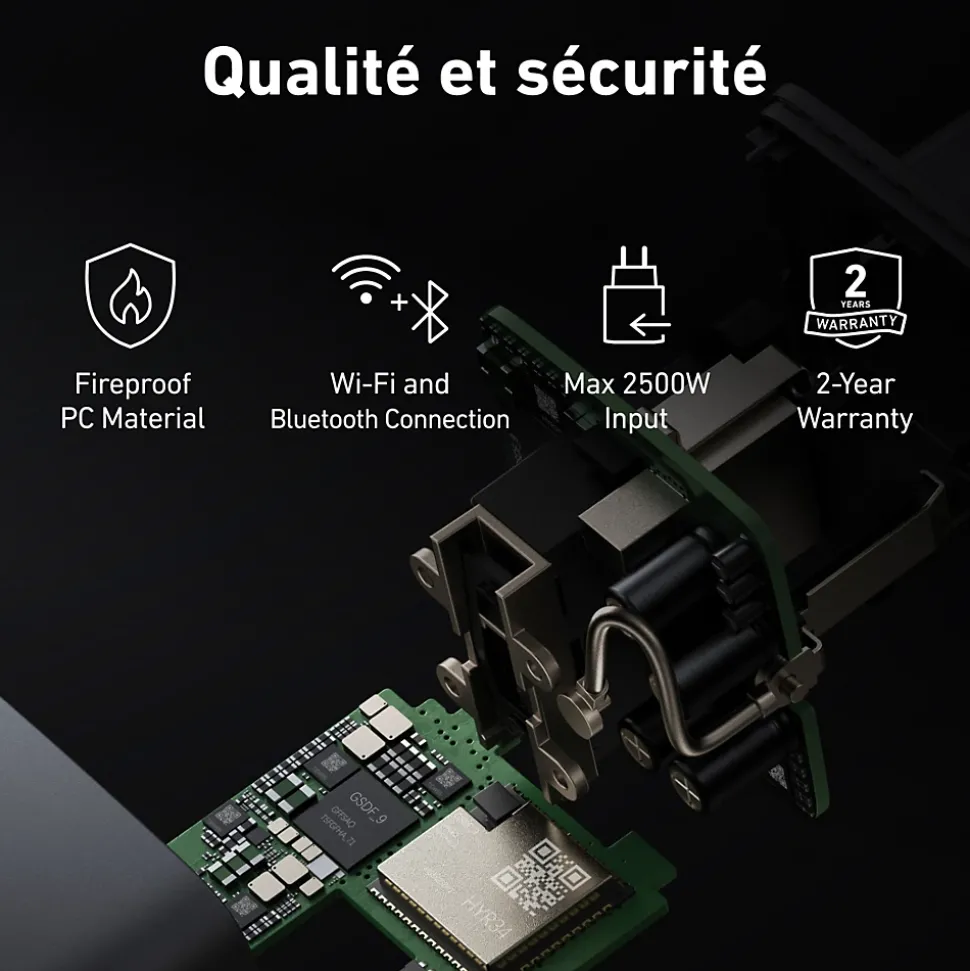 Prise connectée Smart Plug Noir - Anker SOLIX - Commande intelligente Wi-Fi