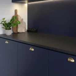 Prise cuisine BARRY - Bloc 3 prises Soft Touch noir