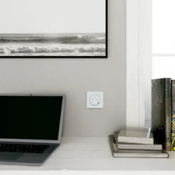 Prise de courant avec terre affleurante + usb C 10.5W Schneider Electric Odace blanc