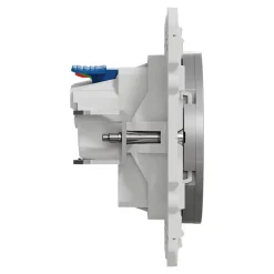 Prise de courant avec terre affleurante 16A Schneider Electric Odace aluminium