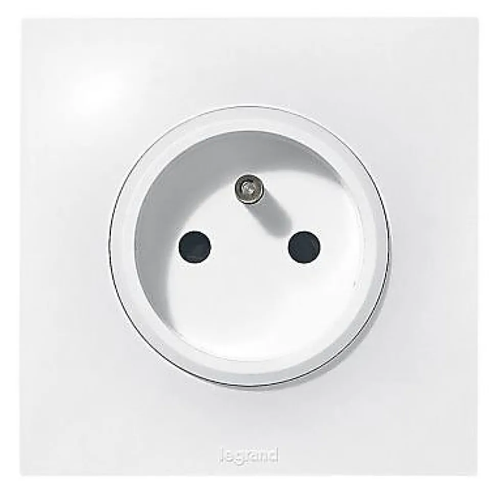 Prise de courant avec terre Legrand Neptune 0 913 30 couleur blanc 16 A 250 V