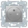 Prise de courant 2 pôles + terre affleurante connexion rapide 16A Schneider Electric Unica Déco aluminium