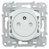 Prise de courant 2 pôles + terre affleurante 16A Schneider Electric Ovalis blanc