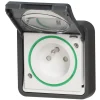 Prise de courant 2 pôles + terre étanche complète encastrée Schneider Electric Mureva Styl anthracite