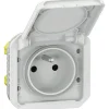 Prise de courant étanche - Plexo - Composable - Legrand - 2P+T - 16 A - Blanc - IP55