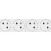 Prise de courant 4 X 2P+T surface Mosaic Link Legrand - 8 modules - 4 postes - Blanc