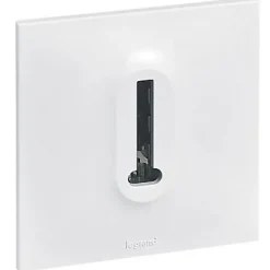 Prise de téléphone Legrand Neptune plastique blanc mat