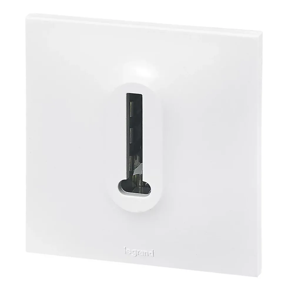 Prise de téléphone Legrand Neptune plastique blanc mat