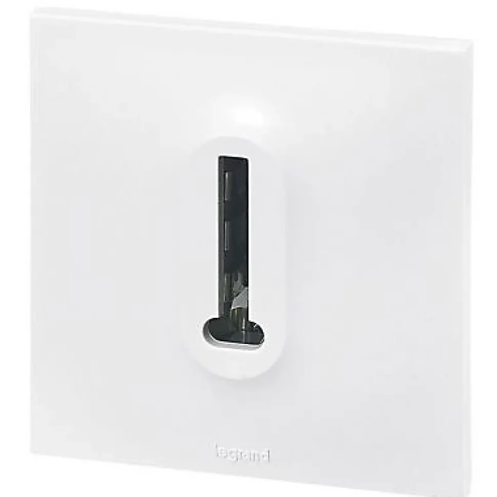 Prise de téléphone Legrand Neptune plastique blanc mat