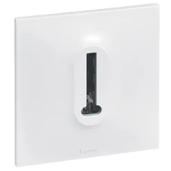 Prise de téléphone Legrand Neptune plastique blanc mat