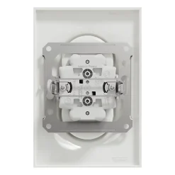 Prise double avec terre complète Schneider Electric Odace blanc