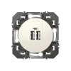 Prise double USB-A Legrand Dooxie blanc carrée