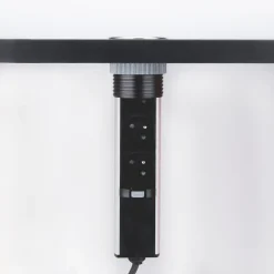 Prise plan de travail SKY - Bloc 3 prises + 2 USB-A rétractable inox et noir