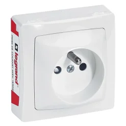 Prise 2 pôles+terre ASL Legrand blanc