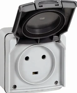 Prise 2P+T 20A IP55 saillie Plexo gris Legrand