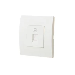 Prise RJ45 encastrable blanc complet