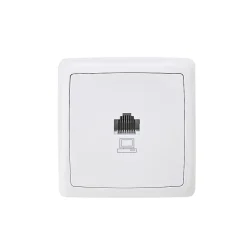 Prise RJ45 monobloc en saillie Jacobsen Sigurd blanc complet