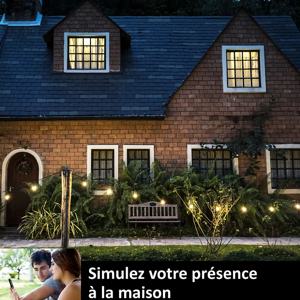3 Prises intérieures 3680W connectées Wifi+ 3 Interrupteurs ON/OFF