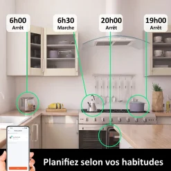 3 Prises intérieures 3680W connectées Wifi+ 3 Interrupteurs ON/OFF