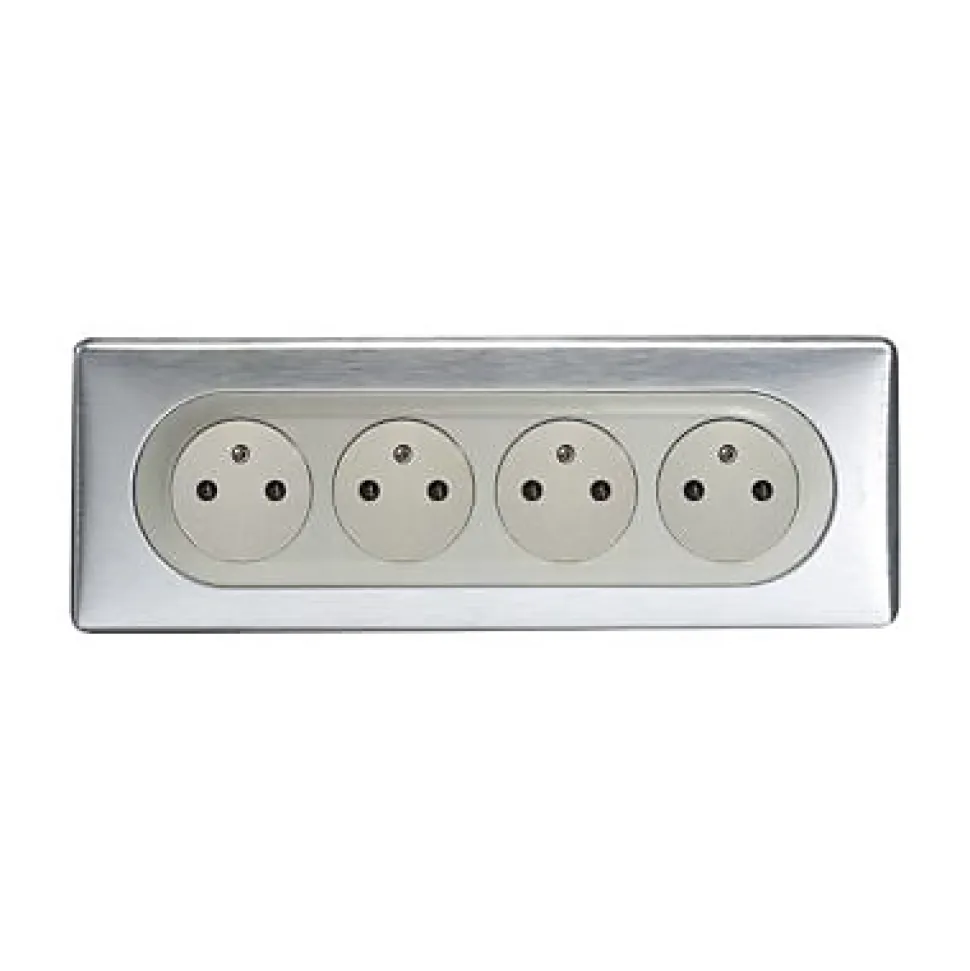 4 prises pré-câblées Legrand Céliane aluminium