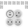 5 prises 3x16A + 2 ports USB A/C - Zenitech